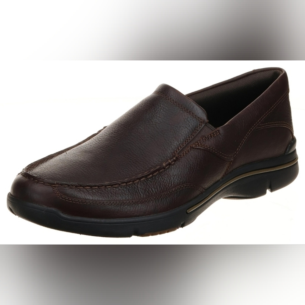 Rockport Men's Eberdon Loafers, Dark Brown Leather, 7.5 Wide US